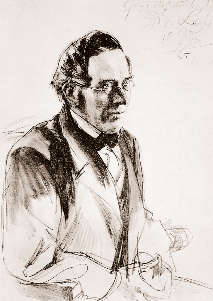  Adolpyh Von Menzel —— 居斯塔夫·冯·蒙尔博士的肖像